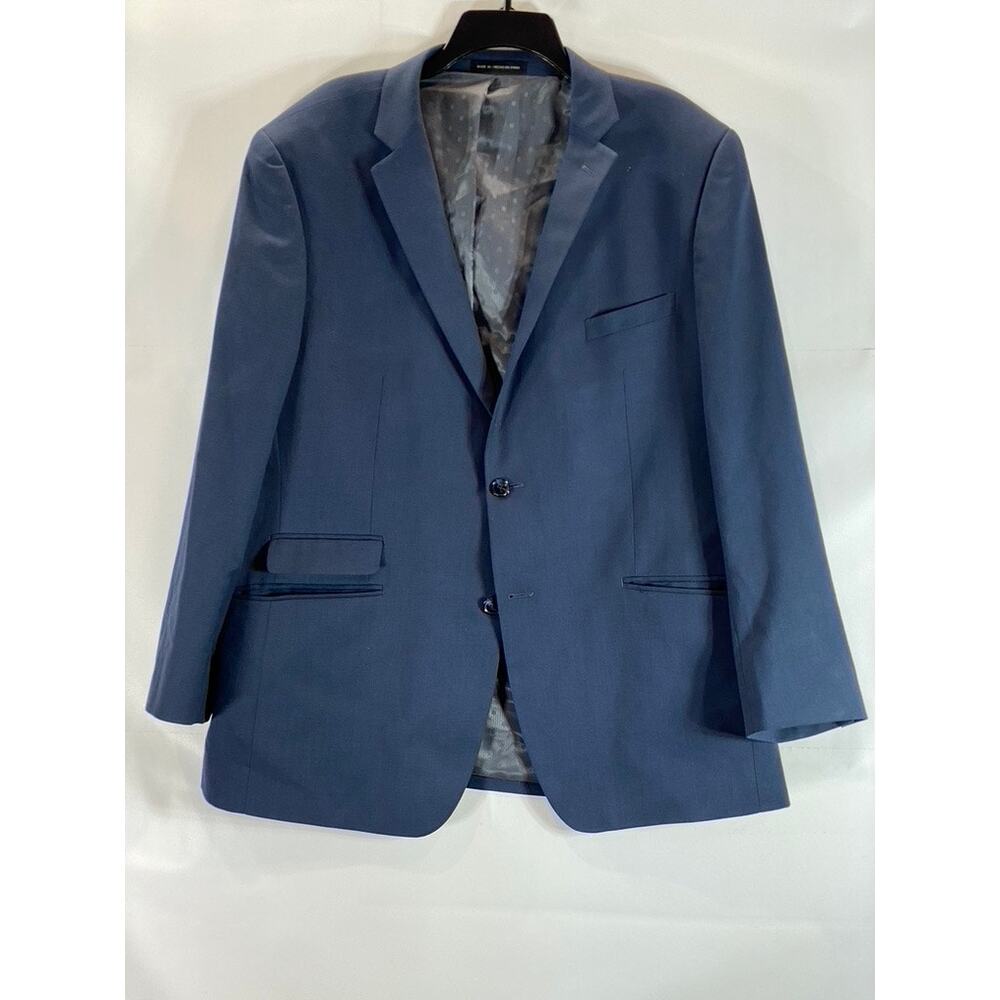 PERRY ELLIS PORTFOLIO Men's Blue Slim-Fit Two-Button Suit Jacket SZ 46R